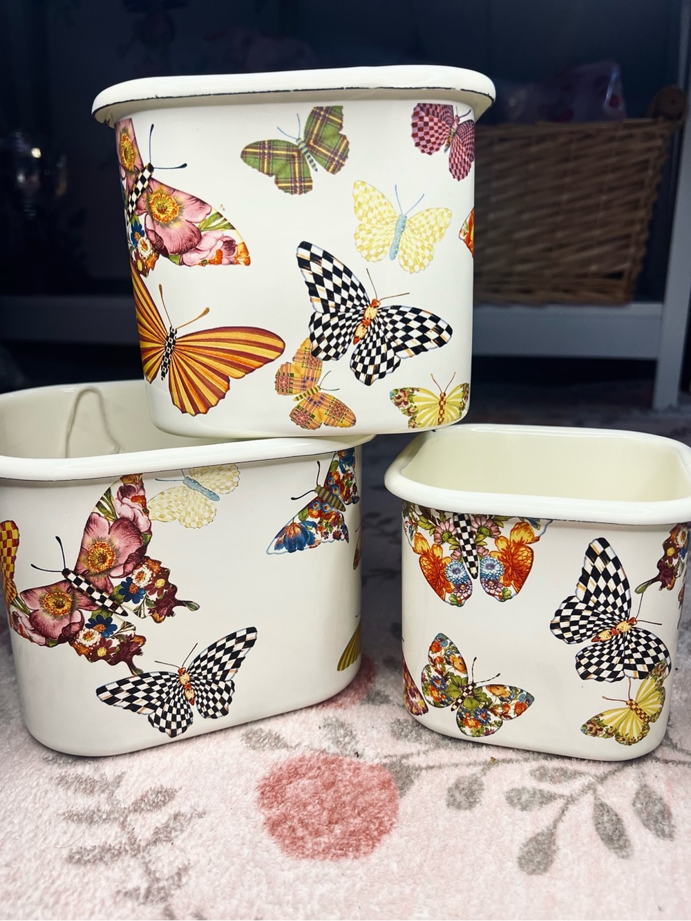 Vintage Mackenzie Child Butterfly Trio 🦋